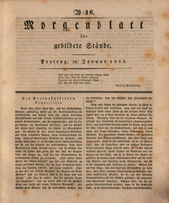 Morgenblatt für gebildete Stände Freitag 18. Januar 1833