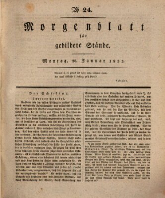 Morgenblatt für gebildete Stände Montag 28. Januar 1833