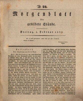 Morgenblatt für gebildete Stände Freitag 1. Februar 1833