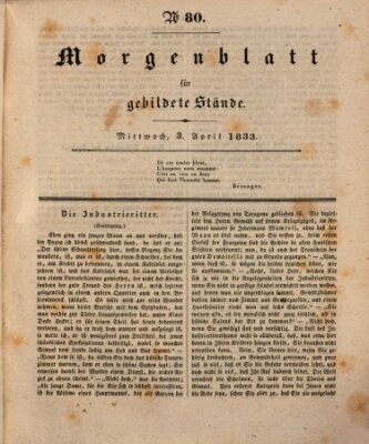 Morgenblatt für gebildete Stände Mittwoch 3. April 1833