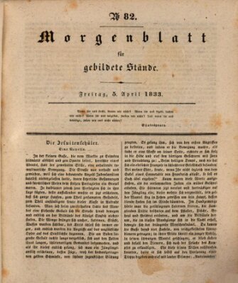 Morgenblatt für gebildete Stände Freitag 5. April 1833