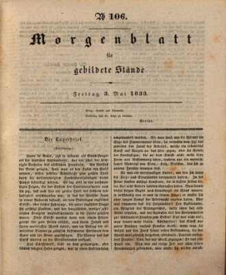 Morgenblatt für gebildete Stände Freitag 3. Mai 1833