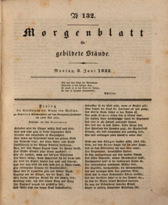 Morgenblatt für gebildete Stände Montag 3. Juni 1833