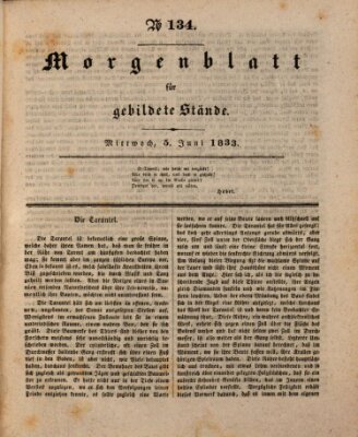 Morgenblatt für gebildete Stände Mittwoch 5. Juni 1833