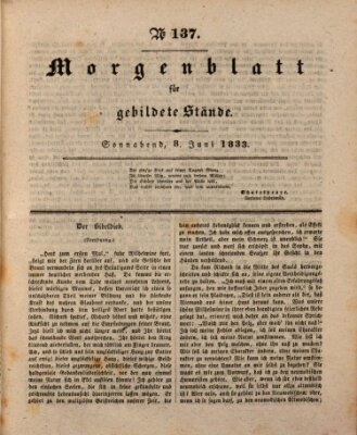 Morgenblatt für gebildete Stände Samstag 8. Juni 1833