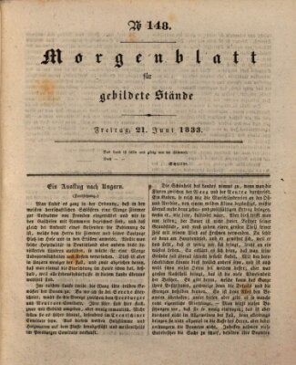 Morgenblatt für gebildete Stände Freitag 21. Juni 1833