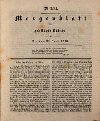 Morgenblatt für gebildete Stände Freitag 28. Juni 1833