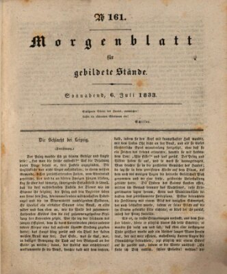 Morgenblatt für gebildete Stände Samstag 6. Juli 1833