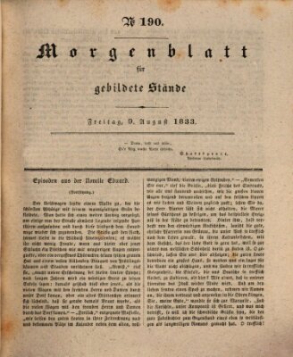 Morgenblatt für gebildete Stände Freitag 9. August 1833