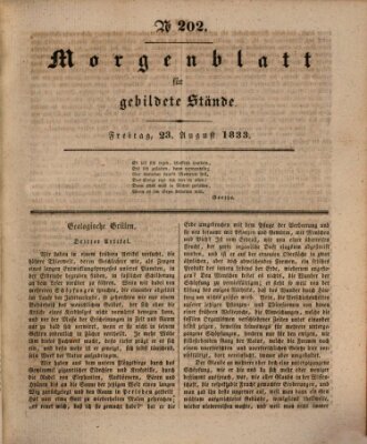 Morgenblatt für gebildete Stände Freitag 23. August 1833