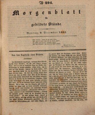 Morgenblatt für gebildete Stände Montag 9. Dezember 1833