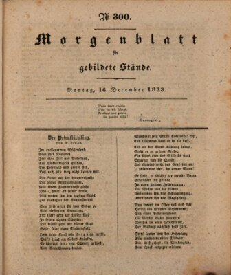 Morgenblatt für gebildete Stände Montag 16. Dezember 1833