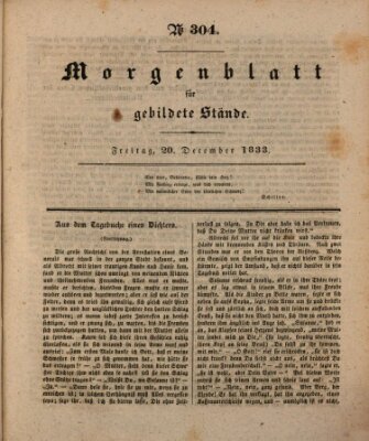 Morgenblatt für gebildete Stände Freitag 20. Dezember 1833