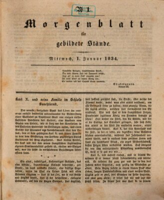 Morgenblatt für gebildete Stände Mittwoch 1. Januar 1834