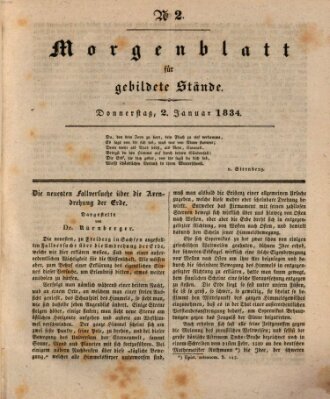 Morgenblatt für gebildete Stände Donnerstag 2. Januar 1834