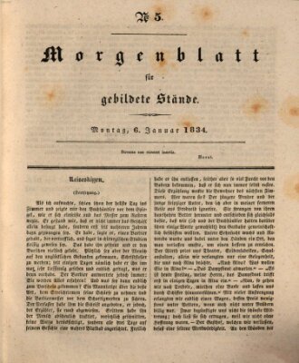 Morgenblatt für gebildete Stände Montag 6. Januar 1834