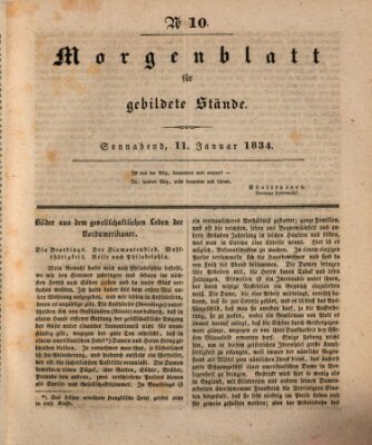 Morgenblatt für gebildete Stände Samstag 11. Januar 1834