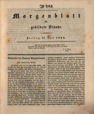 Morgenblatt für gebildete Stände Freitag 11. Juli 1834