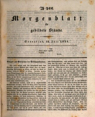 Morgenblatt für gebildete Stände Samstag 12. Juli 1834