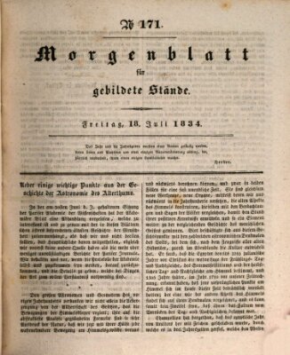 Morgenblatt für gebildete Stände Freitag 18. Juli 1834