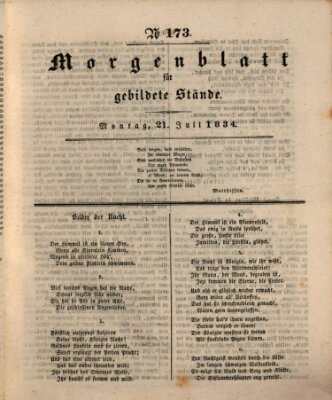 Morgenblatt für gebildete Stände Montag 21. Juli 1834