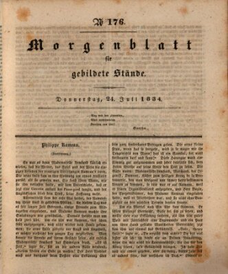 Morgenblatt für gebildete Stände Donnerstag 24. Juli 1834