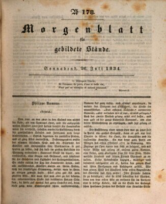 Morgenblatt für gebildete Stände Samstag 26. Juli 1834