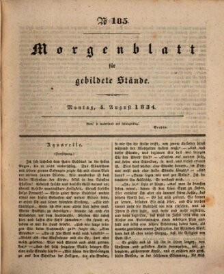 Morgenblatt für gebildete Stände Montag 4. August 1834