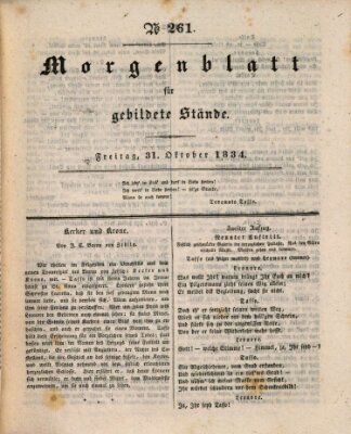 Morgenblatt für gebildete Stände Freitag 31. Oktober 1834