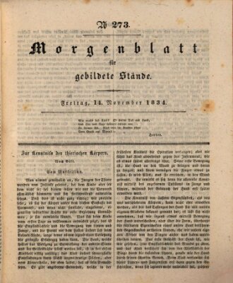 Morgenblatt für gebildete Stände Freitag 14. November 1834