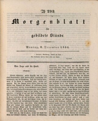 Morgenblatt für gebildete Stände Montag 8. Dezember 1834