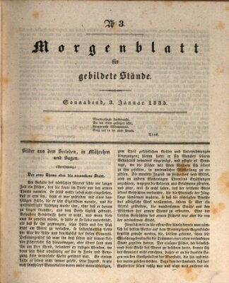 Morgenblatt für gebildete Stände Samstag 3. Januar 1835