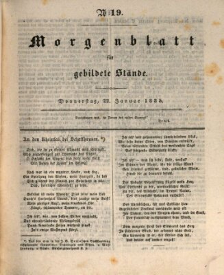 Morgenblatt für gebildete Stände Donnerstag 22. Januar 1835