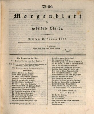 Morgenblatt für gebildete Stände Freitag 23. Januar 1835