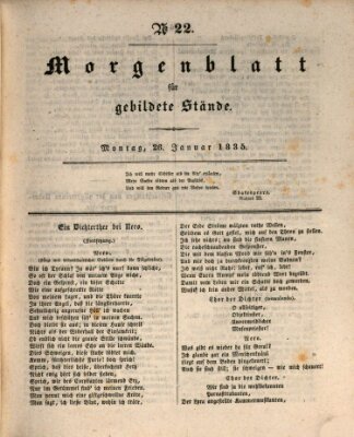 Morgenblatt für gebildete Stände Montag 26. Januar 1835