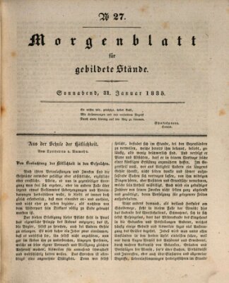 Morgenblatt für gebildete Stände Samstag 31. Januar 1835