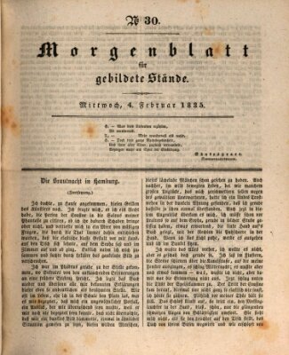 Morgenblatt für gebildete Stände Mittwoch 4. Februar 1835