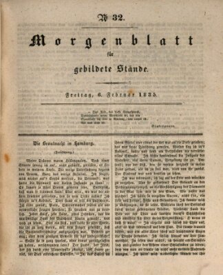 Morgenblatt für gebildete Stände Freitag 6. Februar 1835