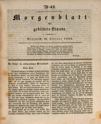 Morgenblatt für gebildete Stände Mittwoch 18. Februar 1835