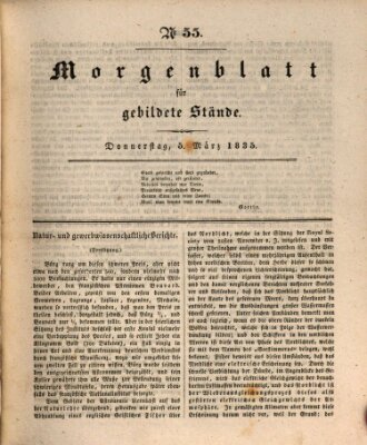 Morgenblatt für gebildete Stände Donnerstag 5. März 1835