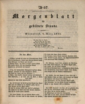 Morgenblatt für gebildete Stände Samstag 7. März 1835