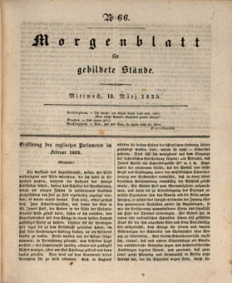 Morgenblatt für gebildete Stände Mittwoch 18. März 1835