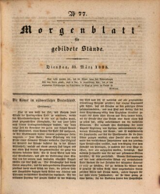 Morgenblatt für gebildete Stände Dienstag 31. März 1835