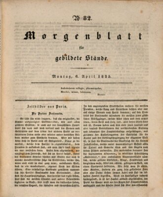 Morgenblatt für gebildete Stände Montag 6. April 1835