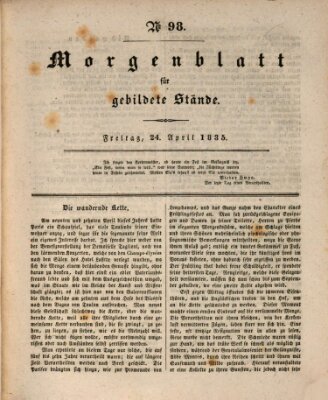 Morgenblatt für gebildete Stände Freitag 24. April 1835