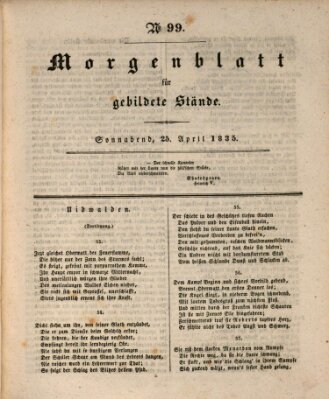 Morgenblatt für gebildete Stände Samstag 25. April 1835