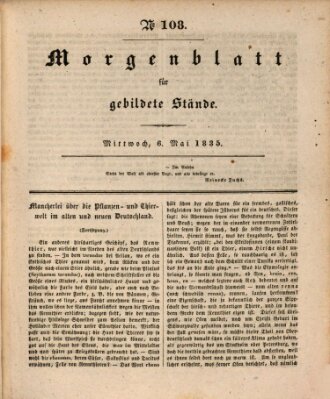 Morgenblatt für gebildete Stände Mittwoch 6. Mai 1835