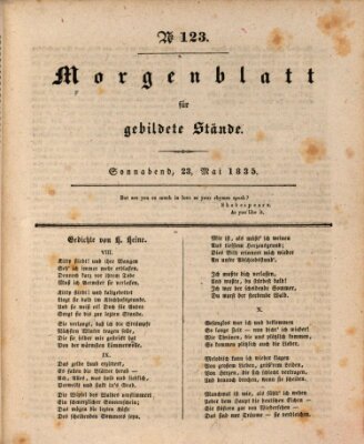 Morgenblatt für gebildete Stände Samstag 23. Mai 1835