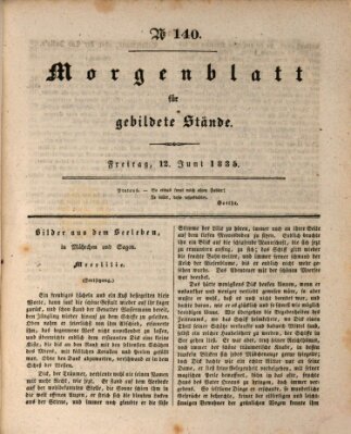 Morgenblatt für gebildete Stände Freitag 12. Juni 1835