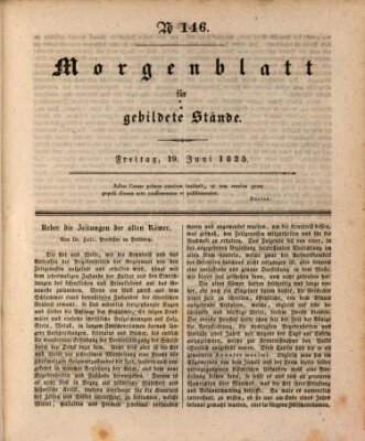 Morgenblatt für gebildete Stände Freitag 19. Juni 1835